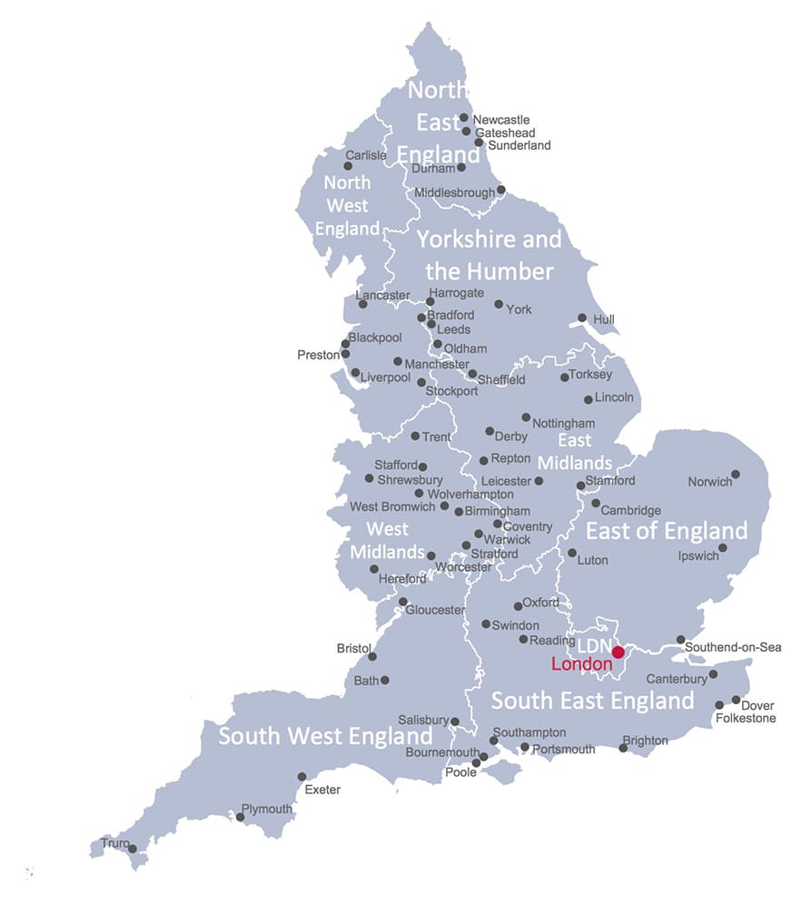 Printable Map Of The United Kingdom Countries