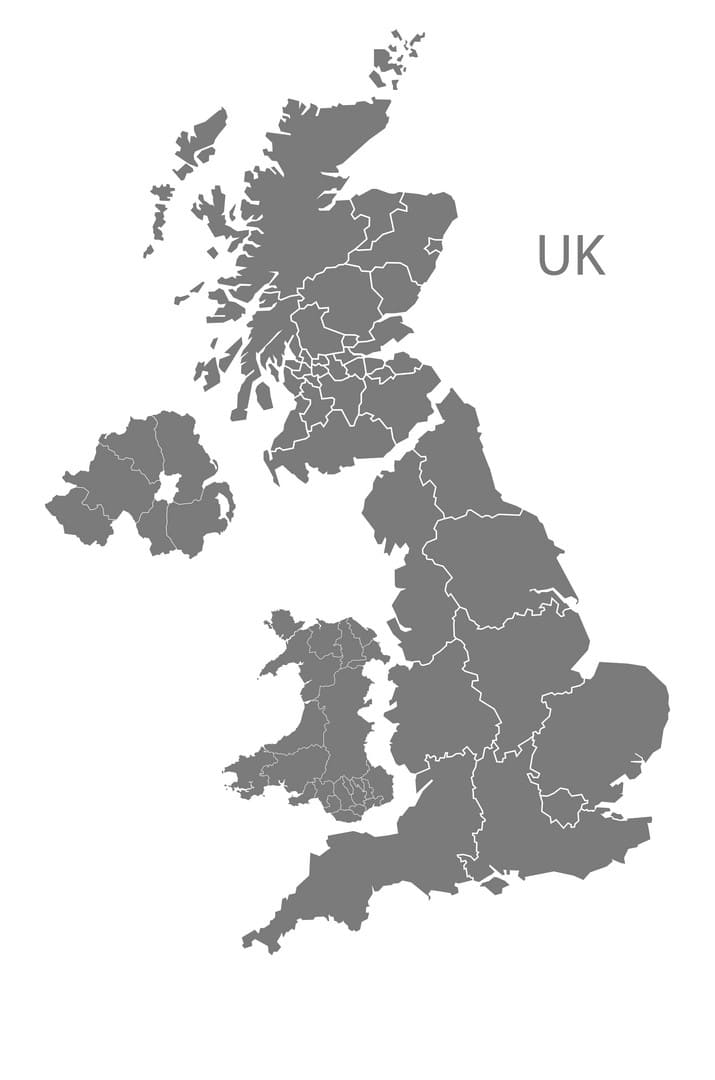 Printable Map Of The United Kingdom