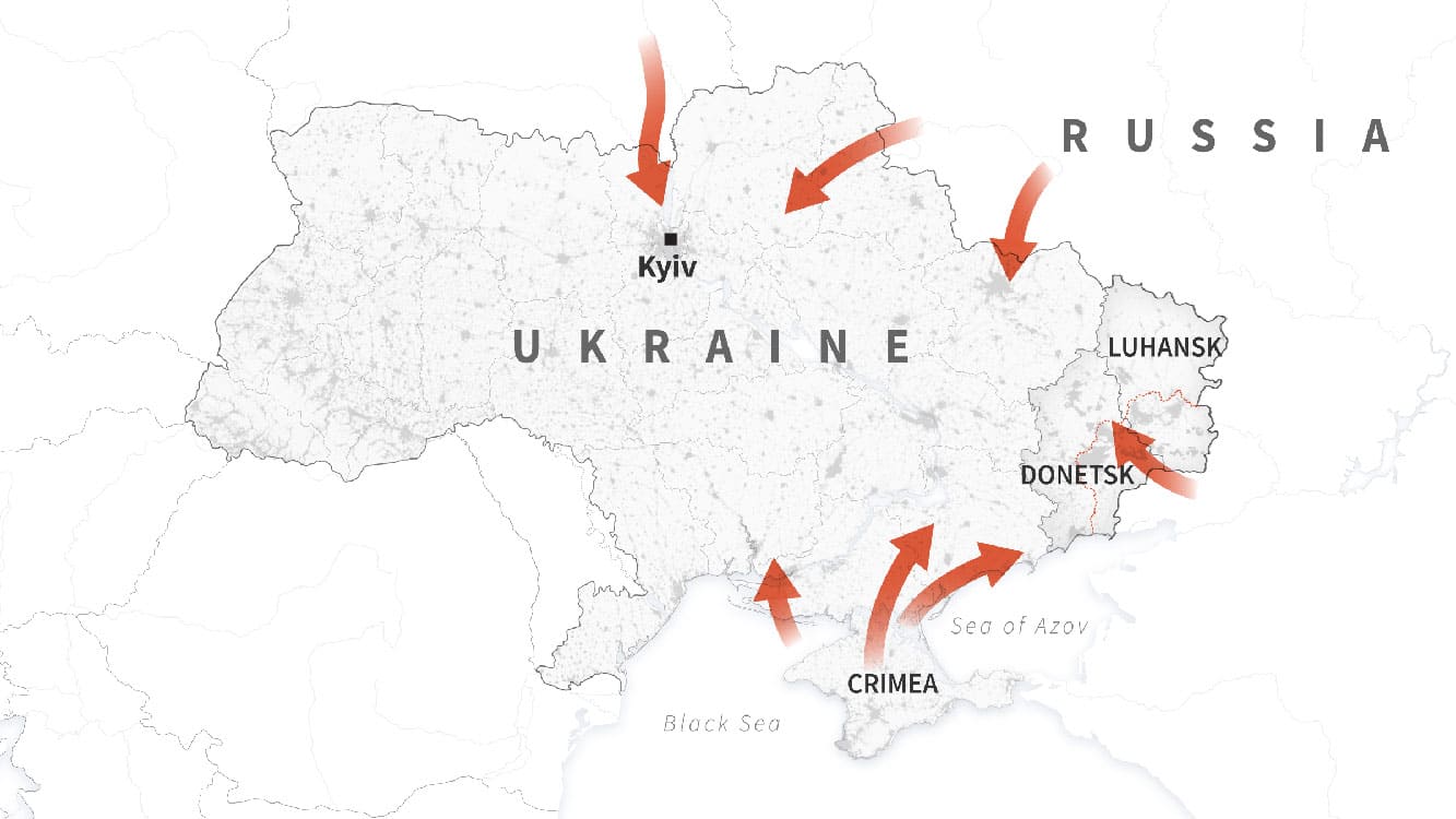 Printable Map Of Ukraine And Russia