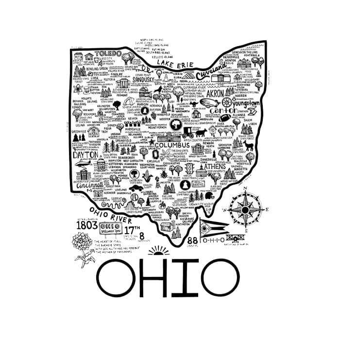 Printable Map Ohio