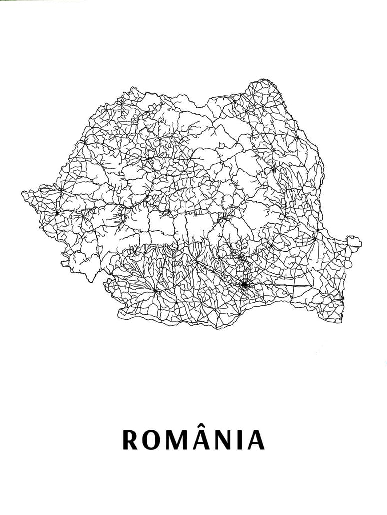 Printable Map Romanian