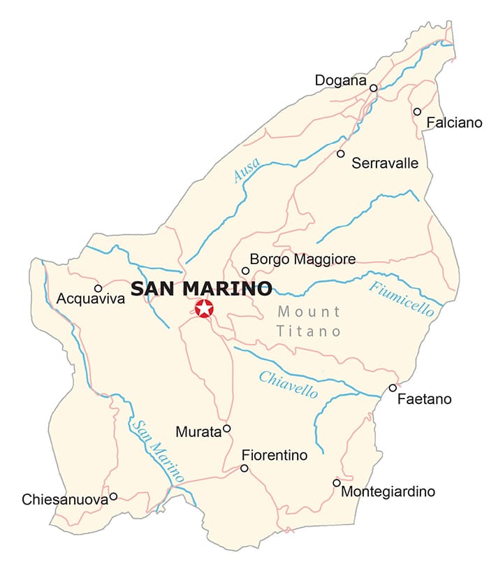 Printable Map San Marino