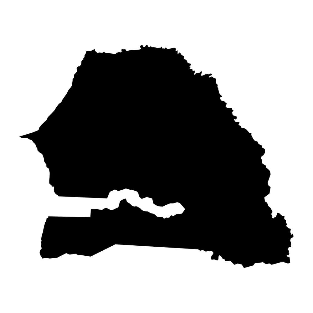 Printable Map Senegal