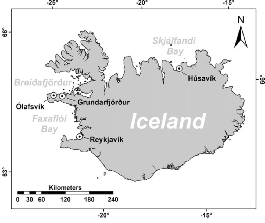 Printable Map Showing Iceland