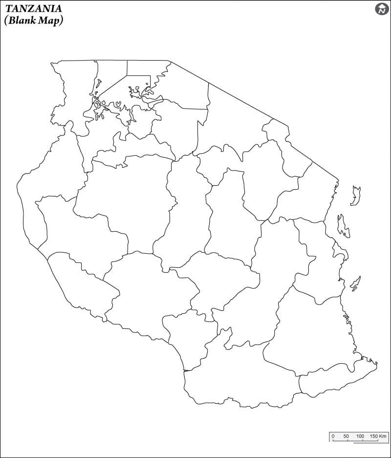 Printable Map Tanzania