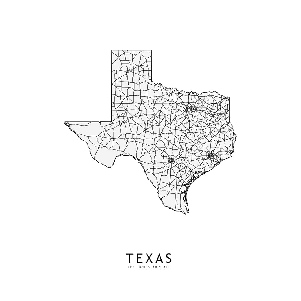 Printable Map Texas