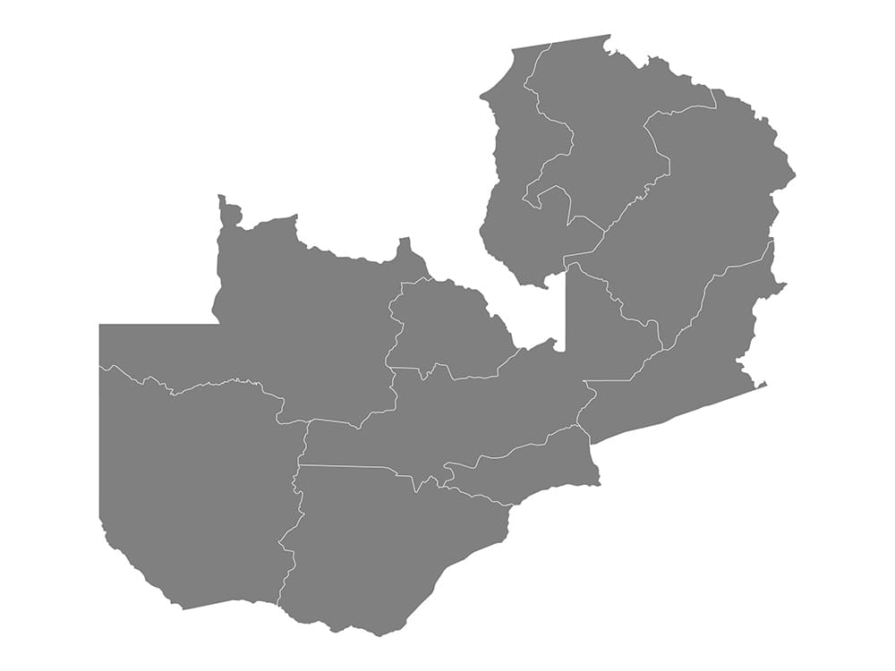 Printable Map Zambia