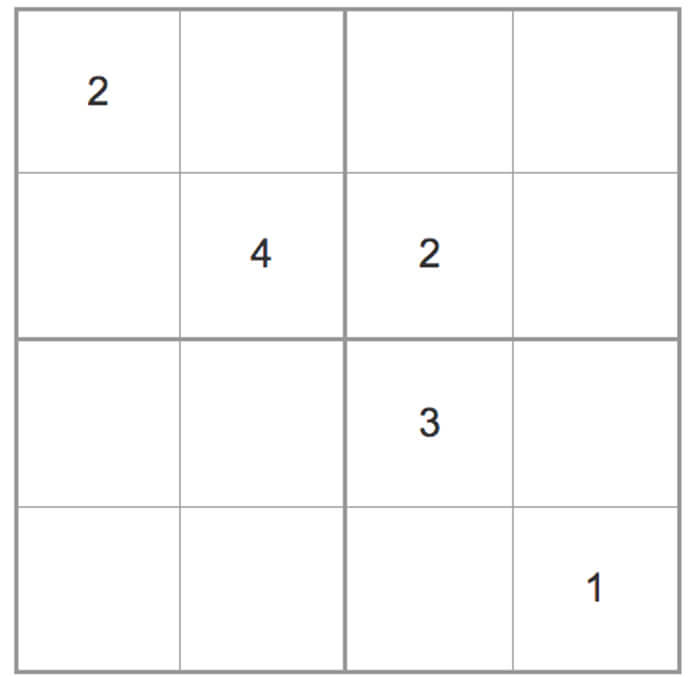 Printable Medium Sudoku 4×4 – Sheet 15