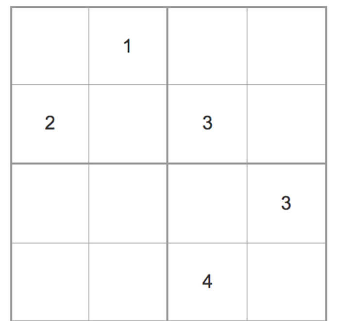 Printable Medium Sudoku 4×4 – Sheet 5