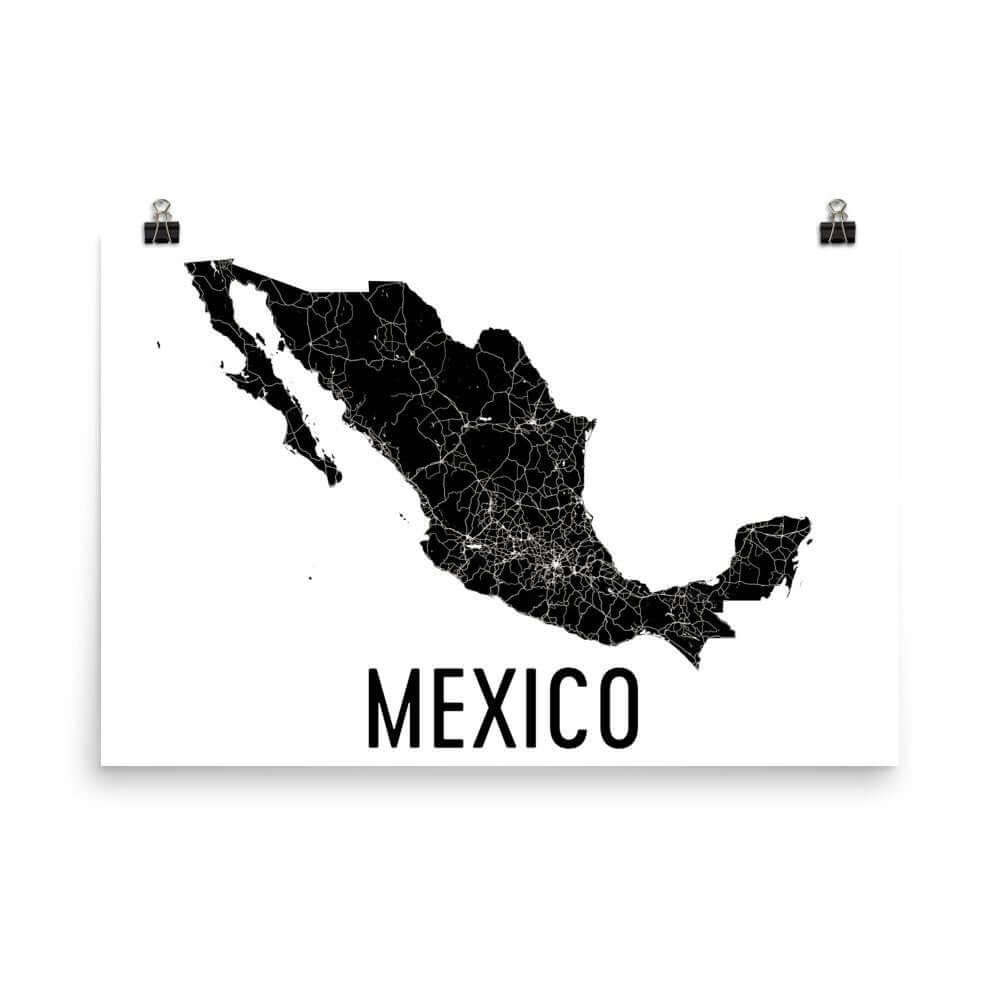 Printable Mexico Map Poster