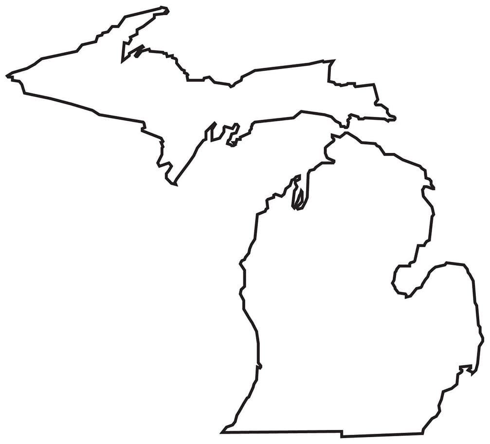 Printable Michigan Map Blank