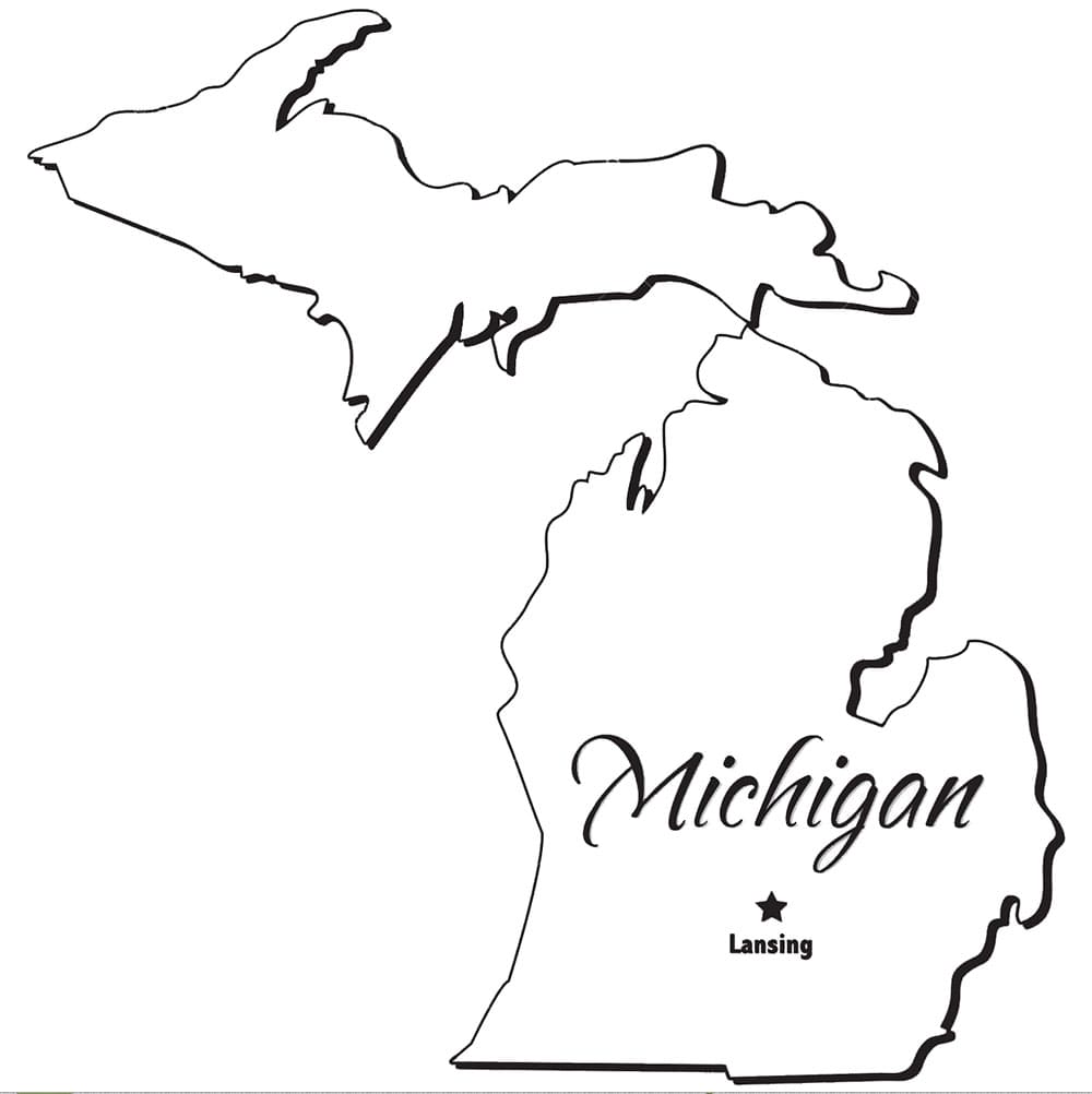 Printable Michigan Map By City