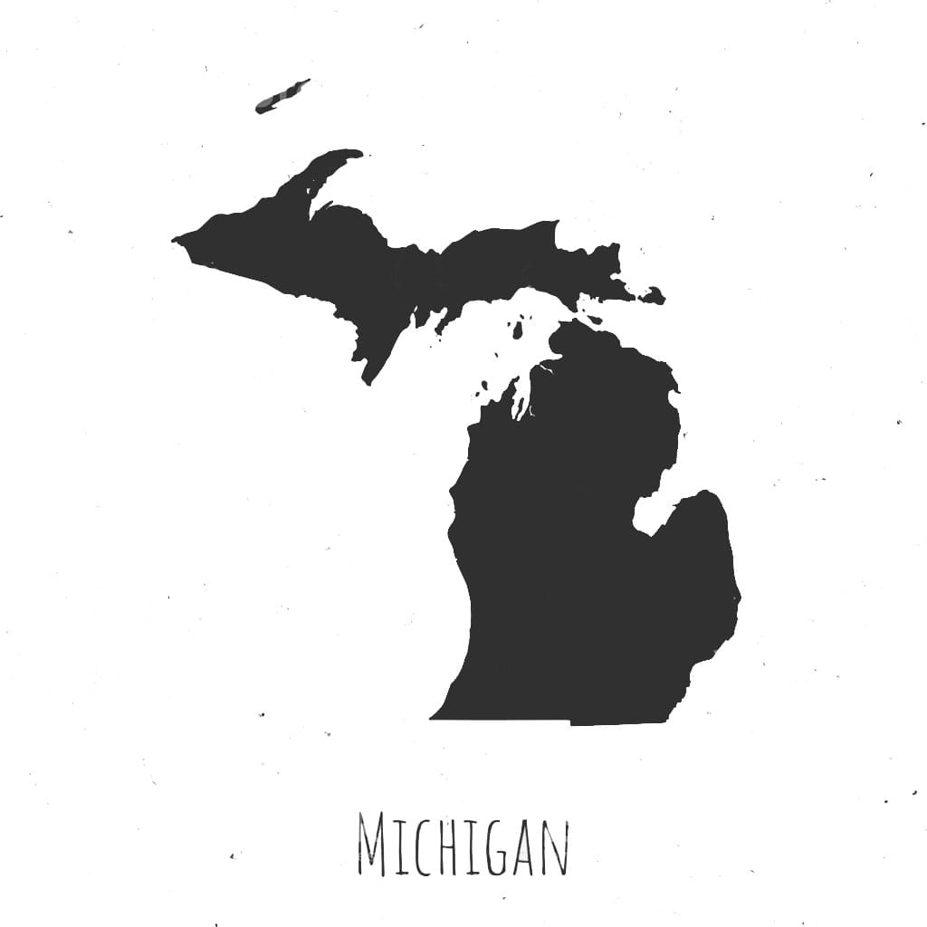 Printable Michigan Map USA