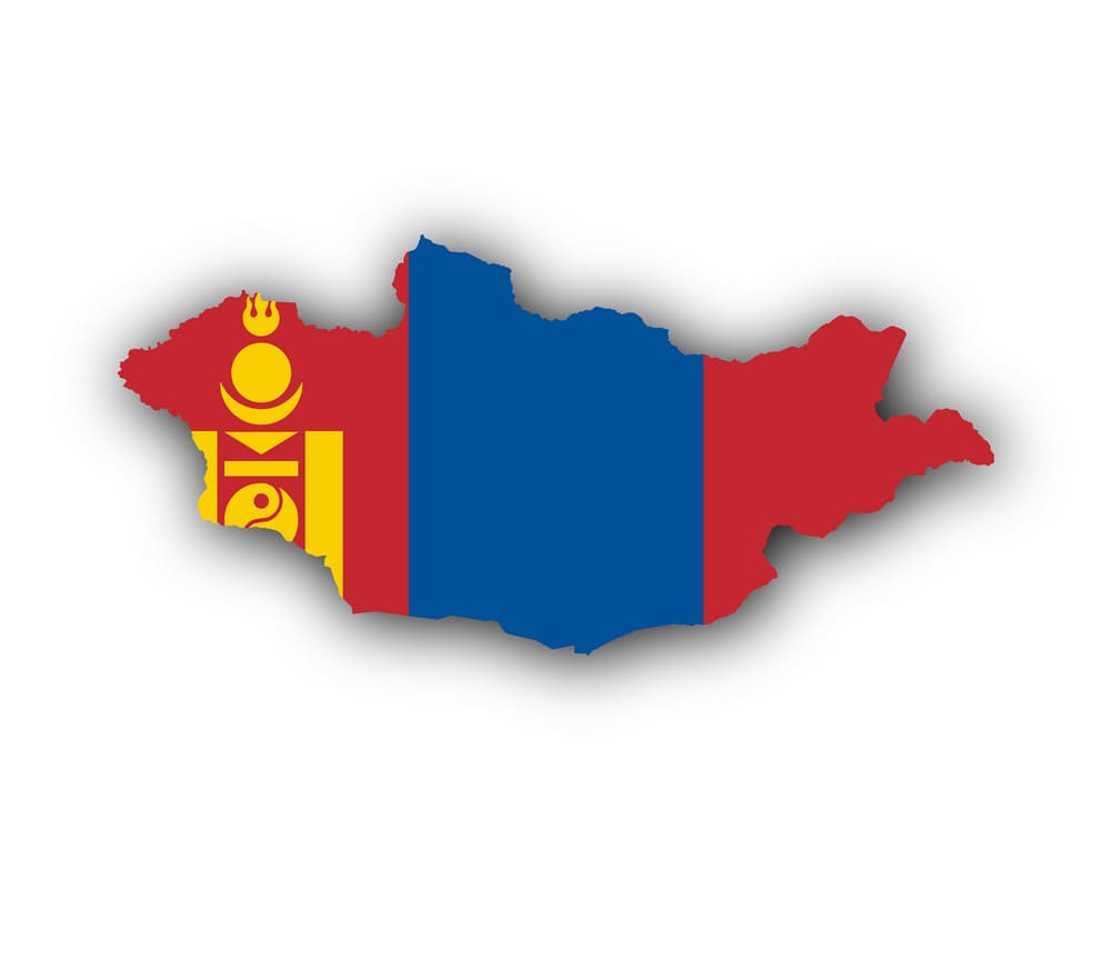 Printable Mongolia Flag Map