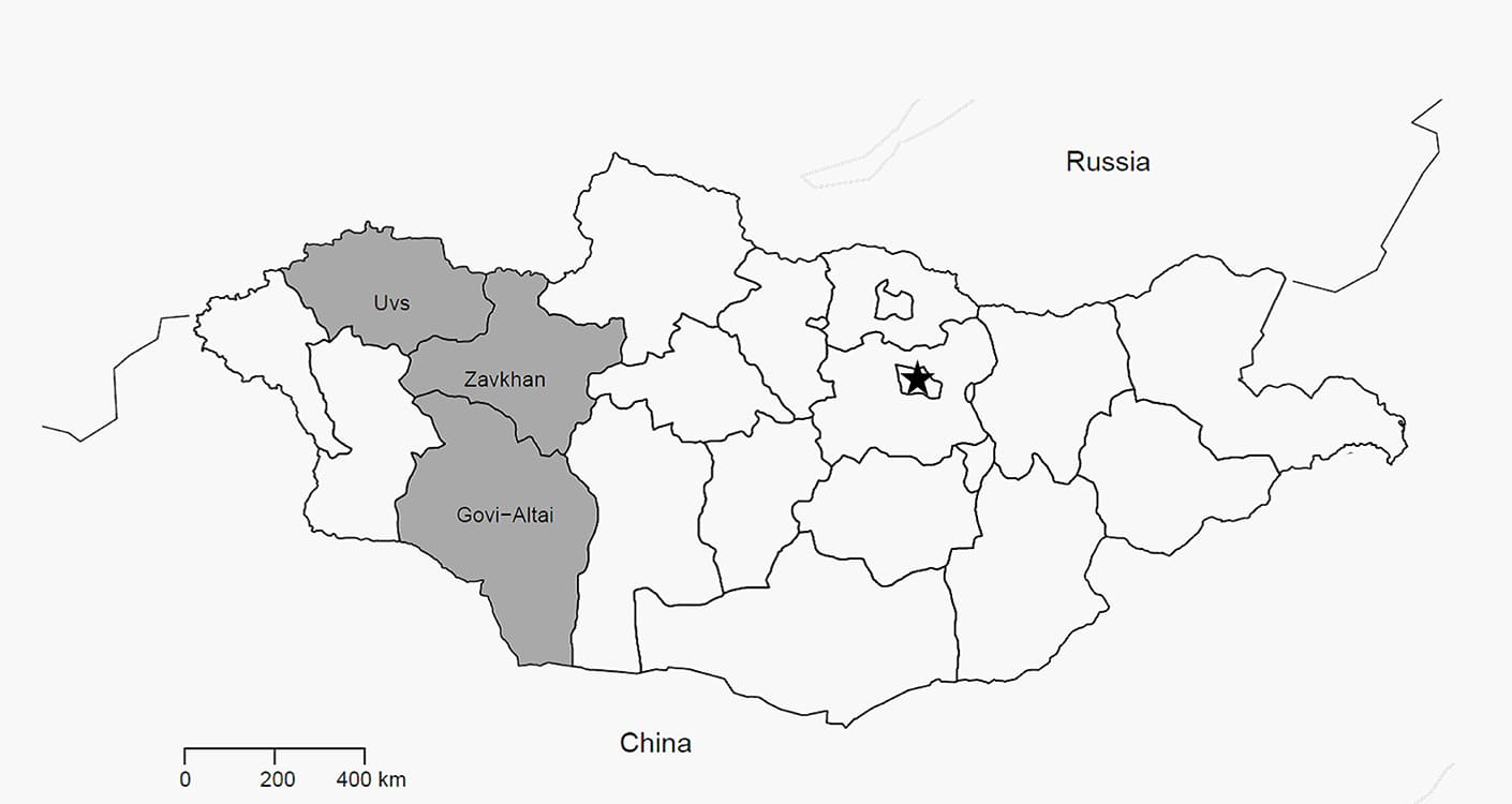 Printable Mongolia Map Cities