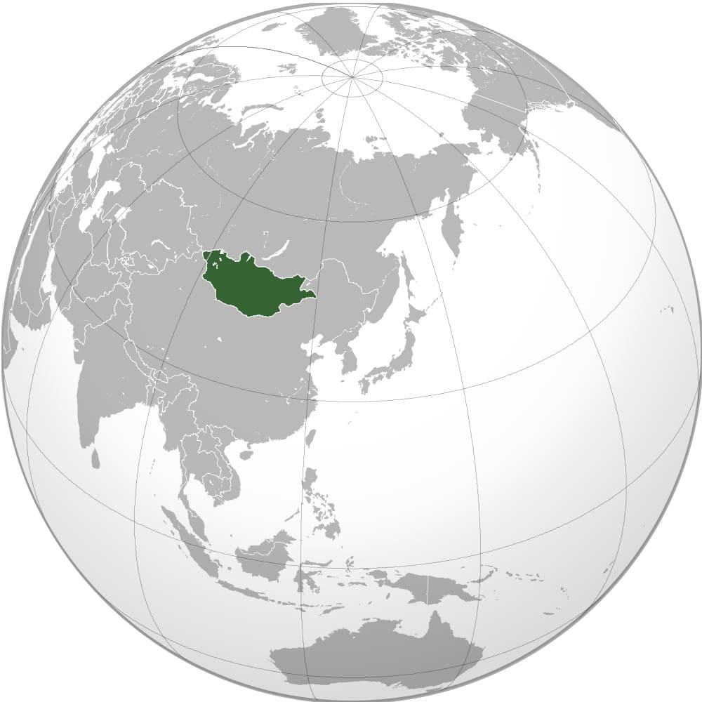 Printable Mongolia On World Map