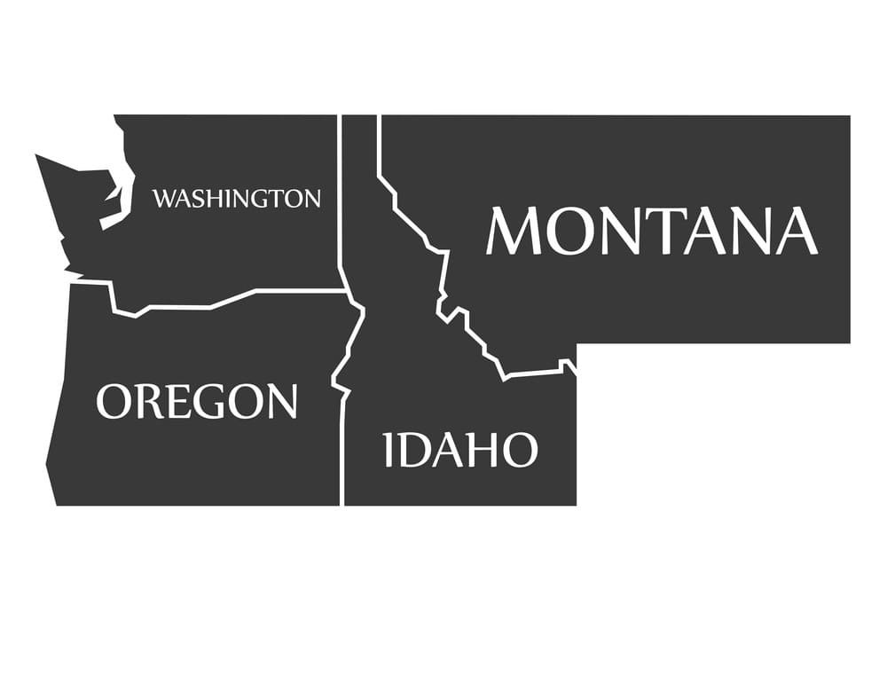 Printable Montana Map And Surrounding States