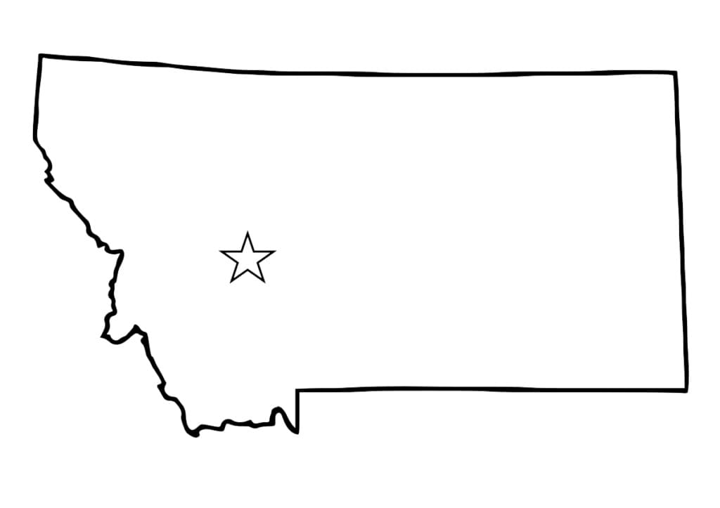 Printable Montana Map Blank