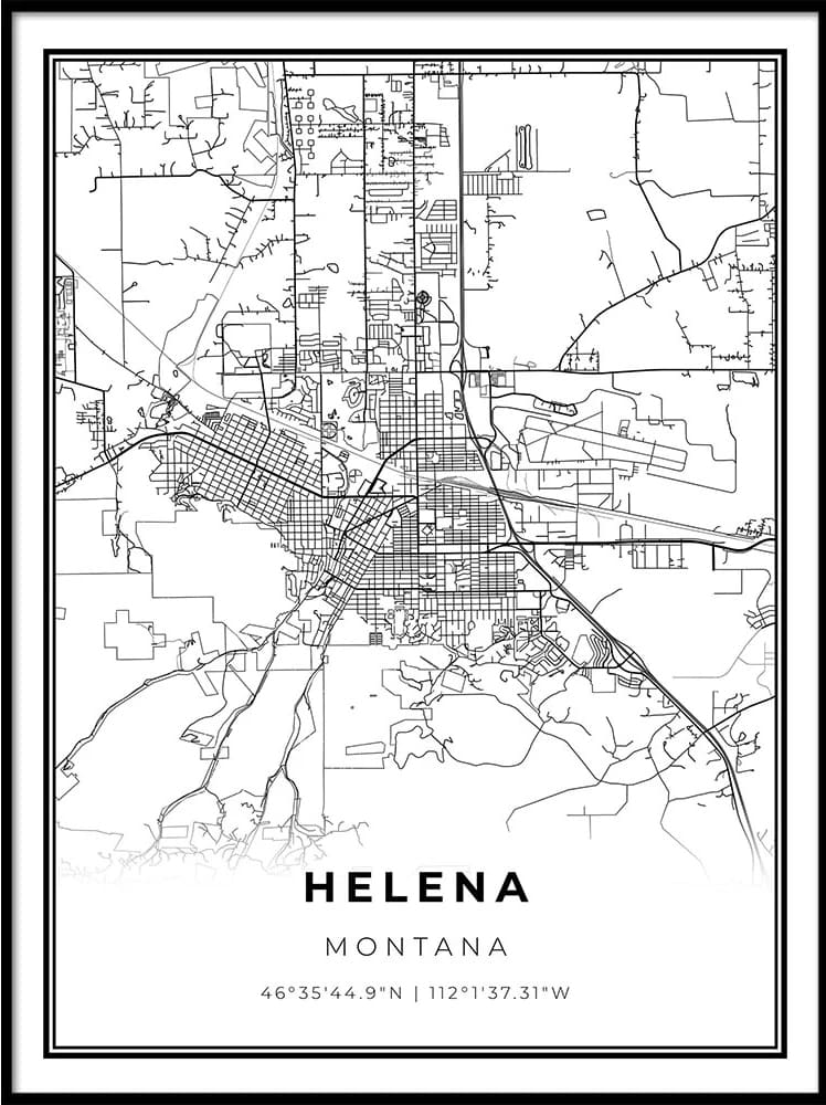Printable Montana Map Helena