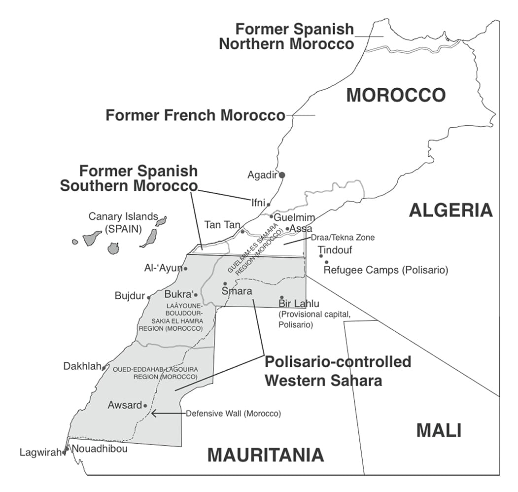 Printable Morocco Political Map