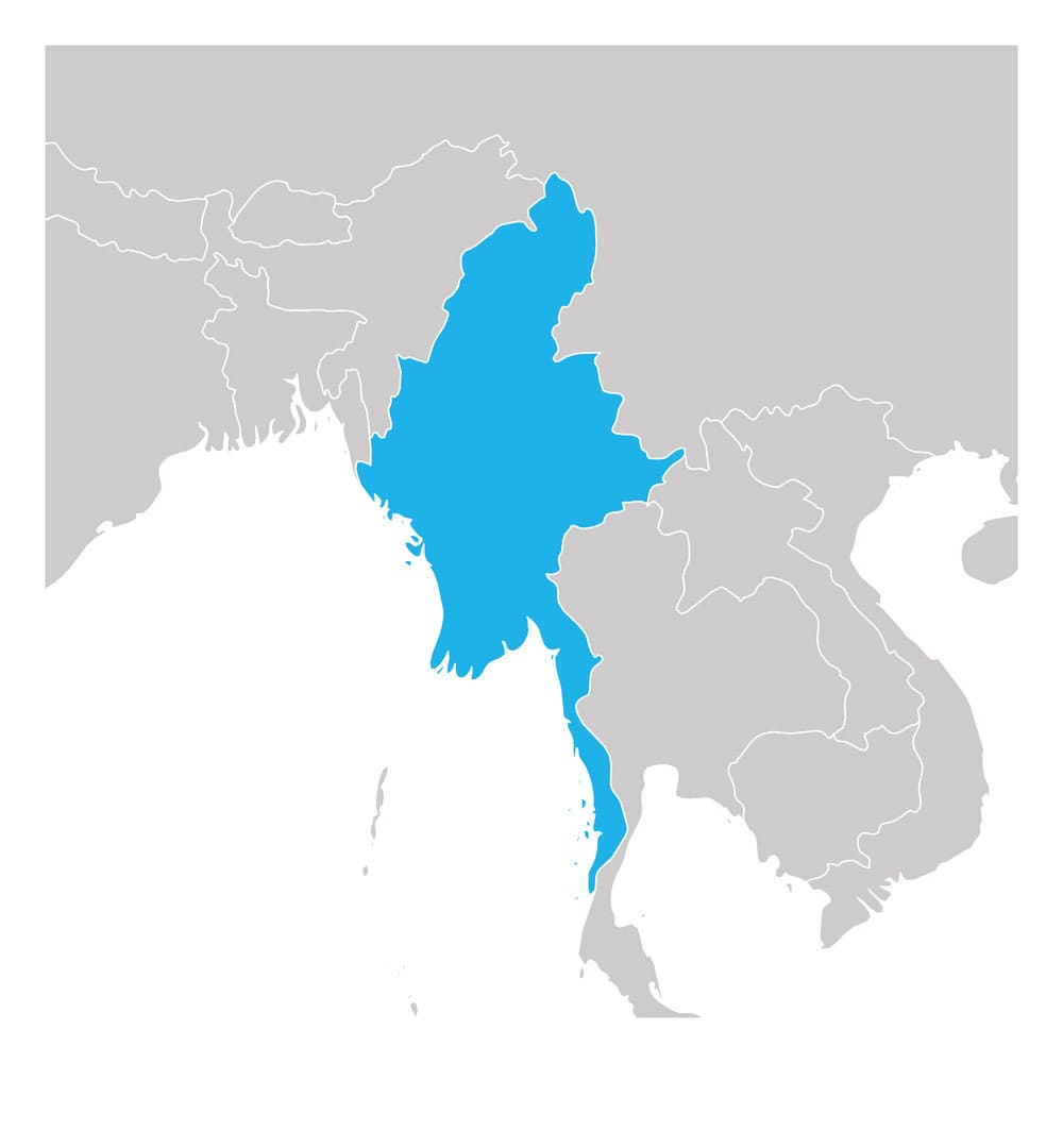 Printable Myanmar On The Map