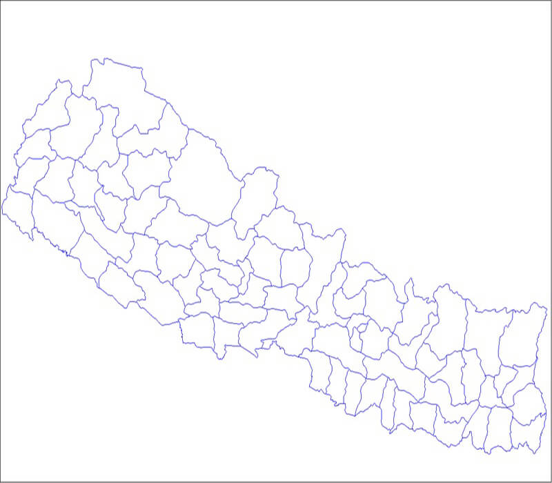 Printable Nepal Map With District