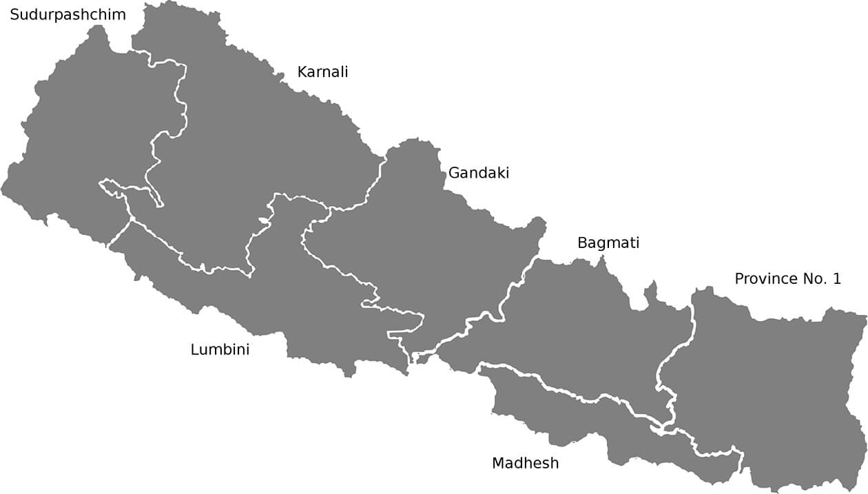 Printable Nepal Province Map
