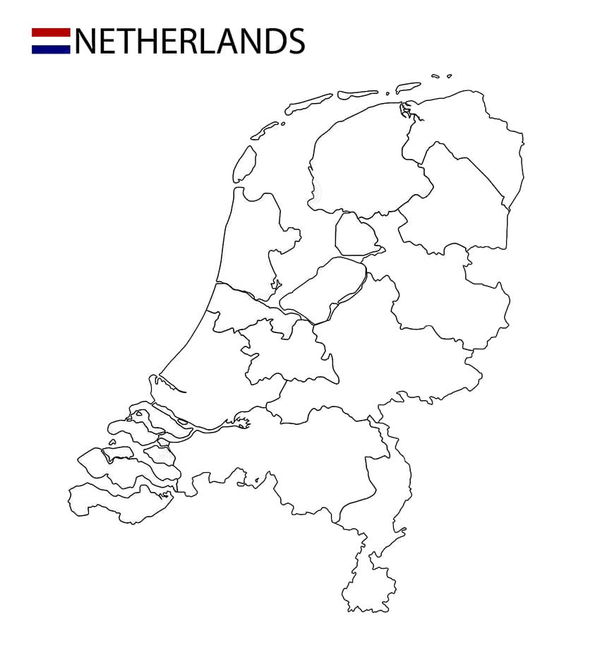 Printable Netherlands Map Regions