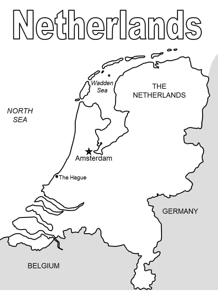 Printable Netherlands Map With Cities