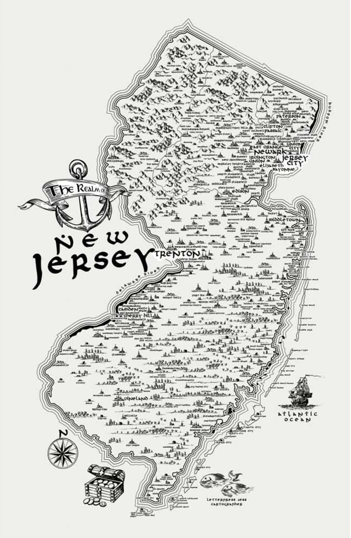 Printable New Jersey City Map
