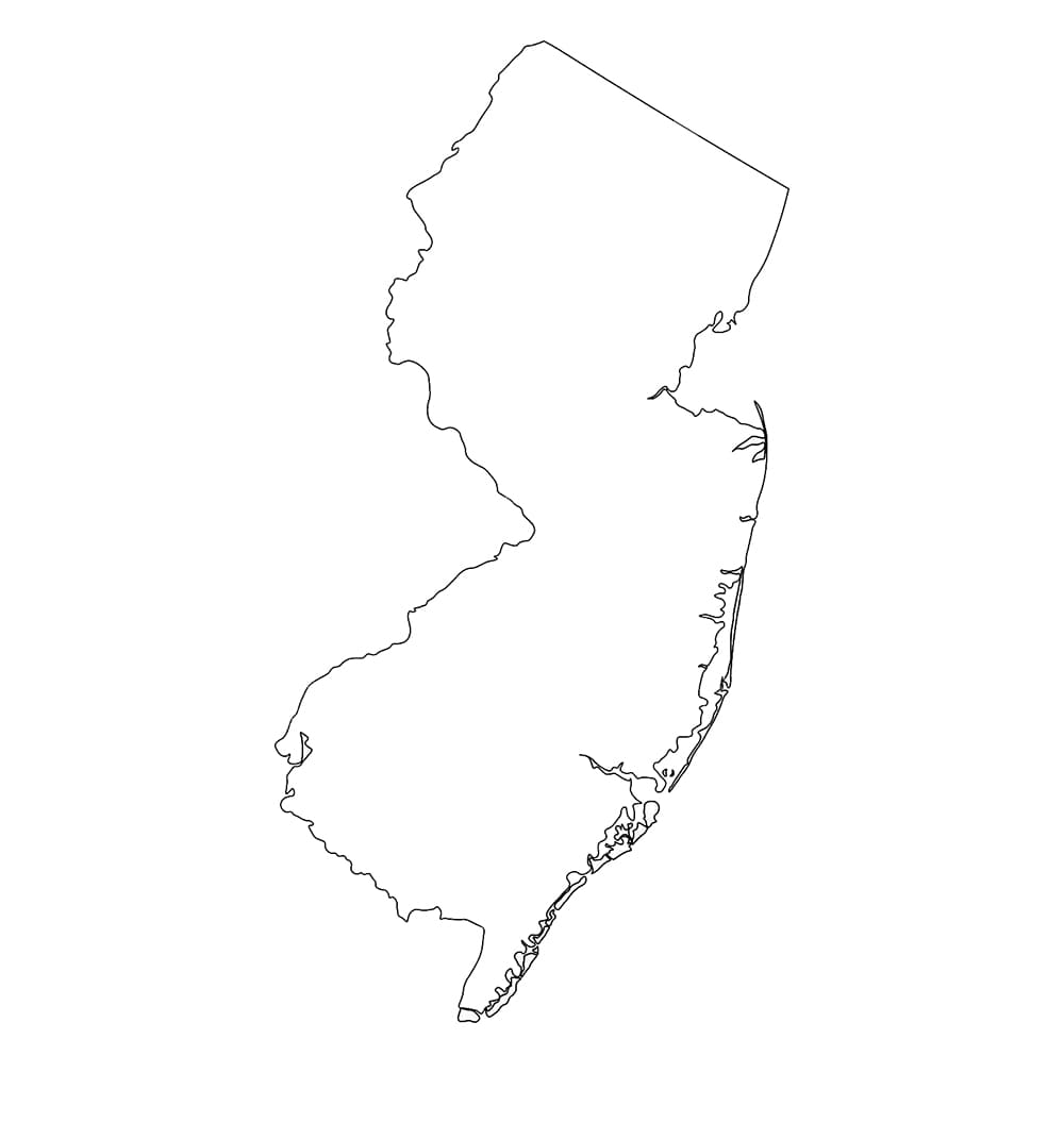 Printable New Jersey Map USA