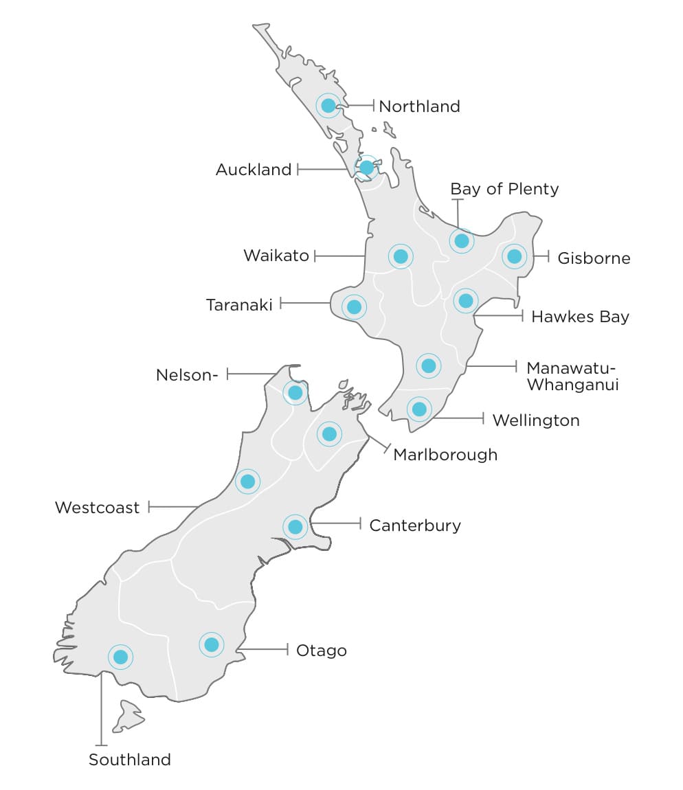Printable New Zealand City Map