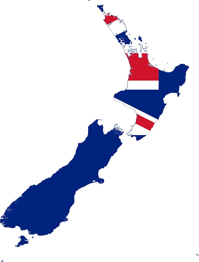 Printable New Zealand Flag Map