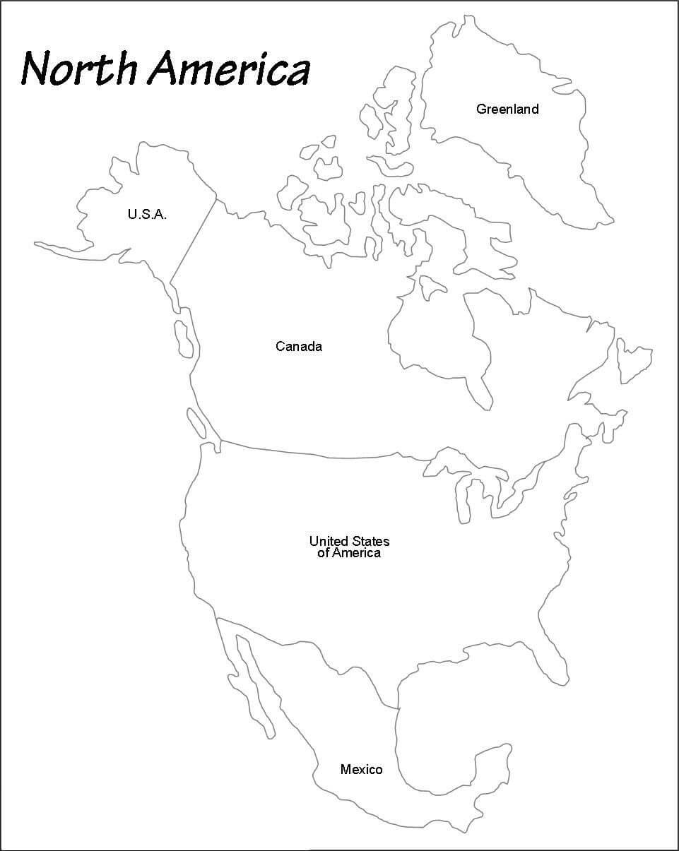 Printable North America Map 5