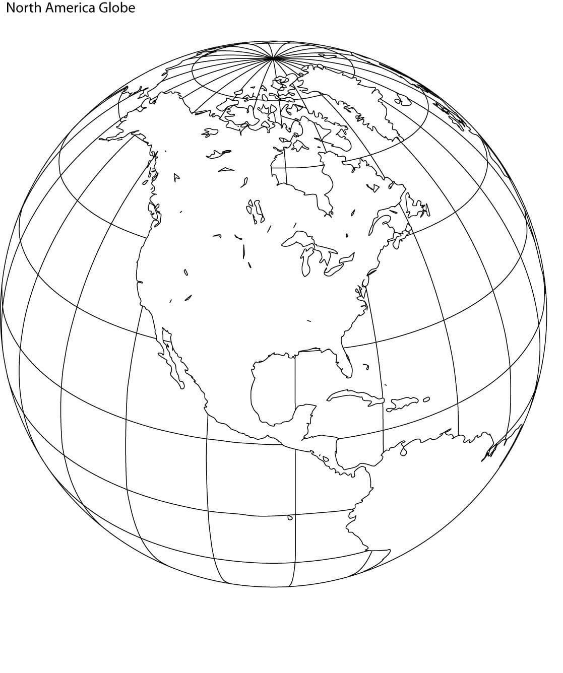 Printable North America Map Global 2