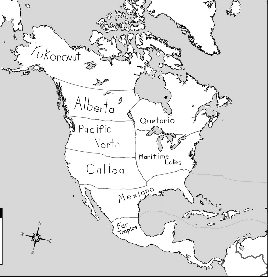 Printable North America Map Rivers