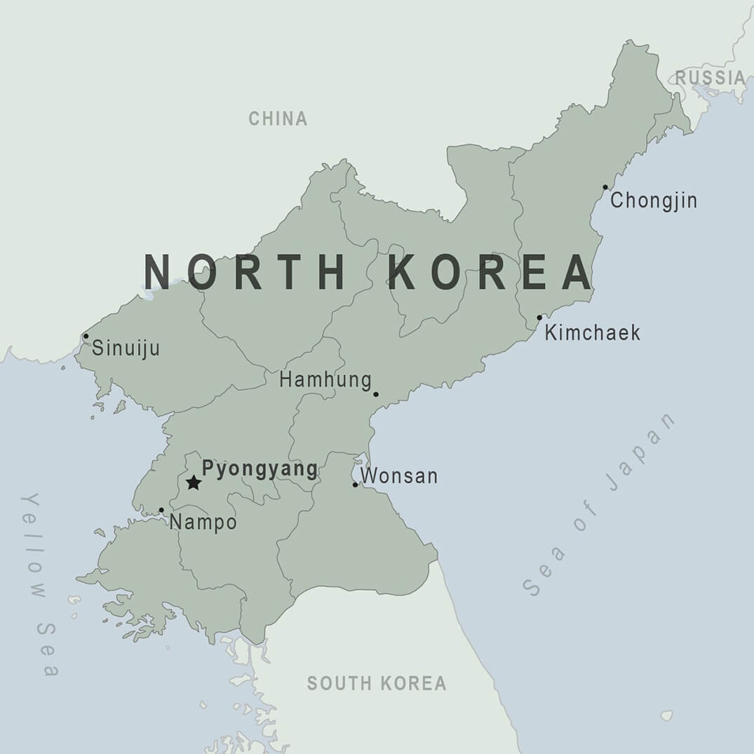 Printable North Korea Map 1