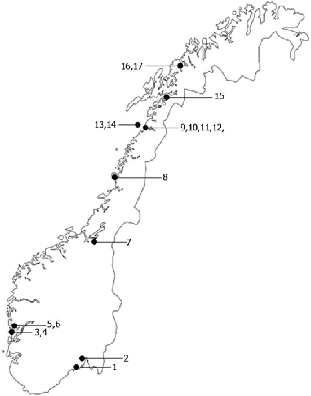 Printable Norway Map 2