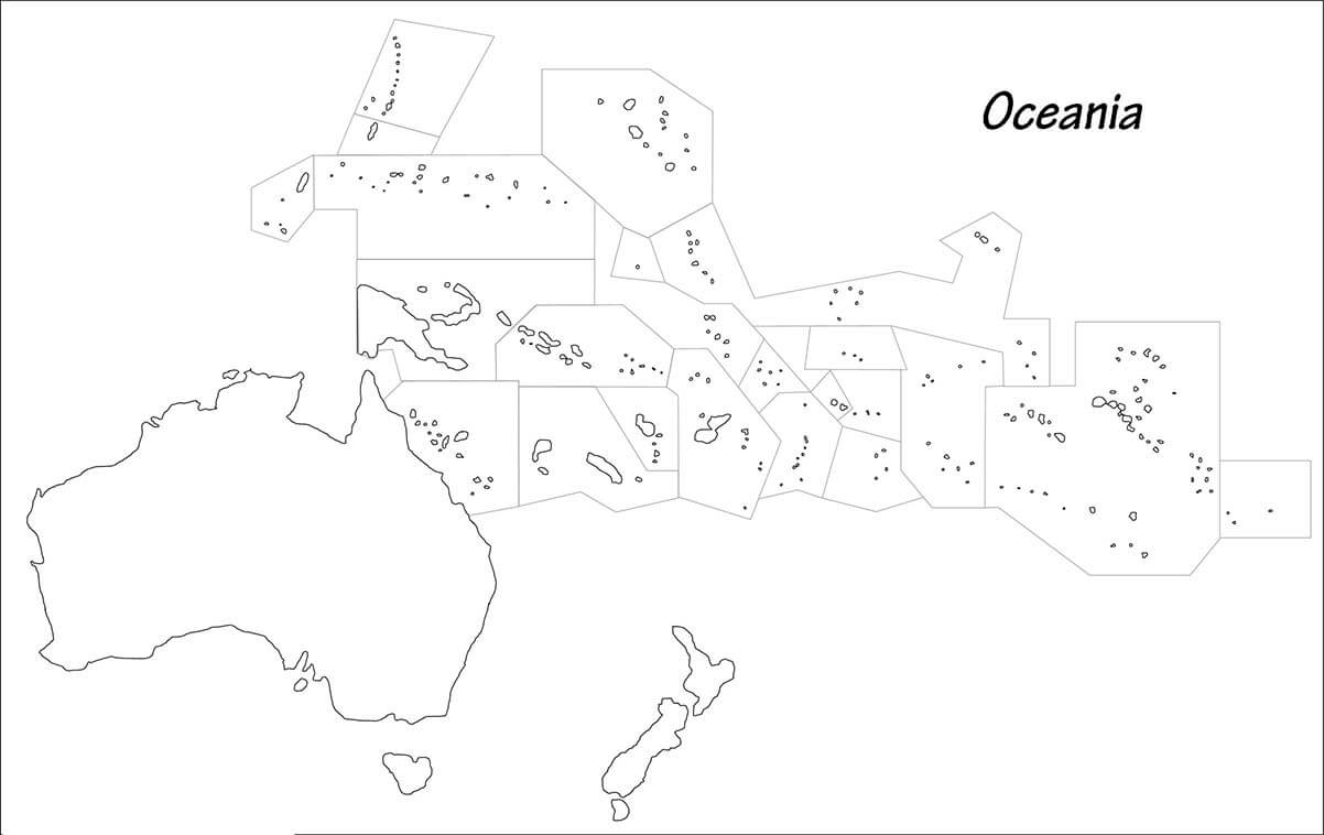 Printable Oceania Map 3