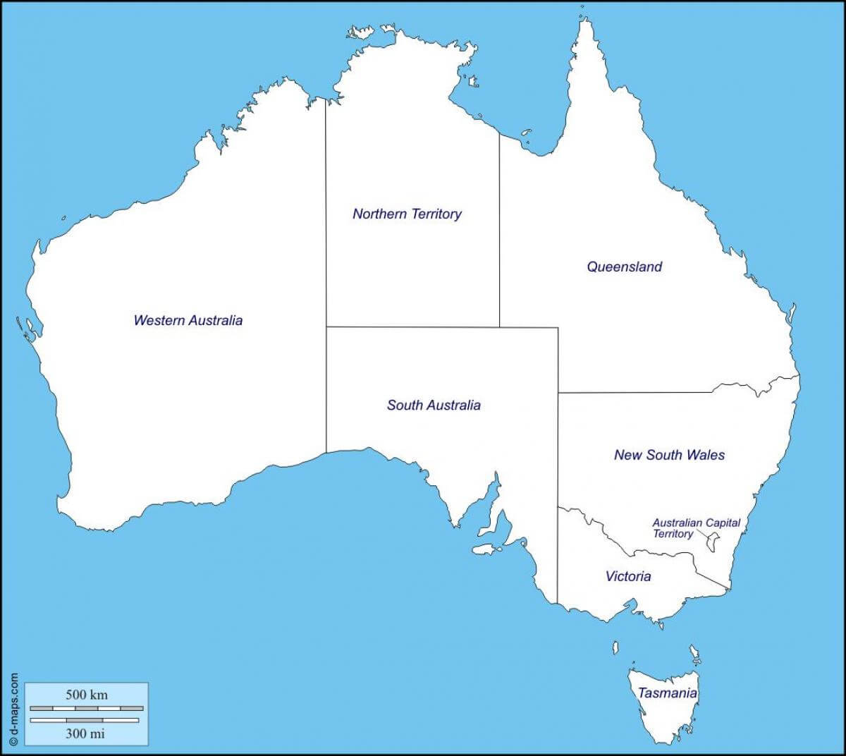 Printable Oceania Map 5