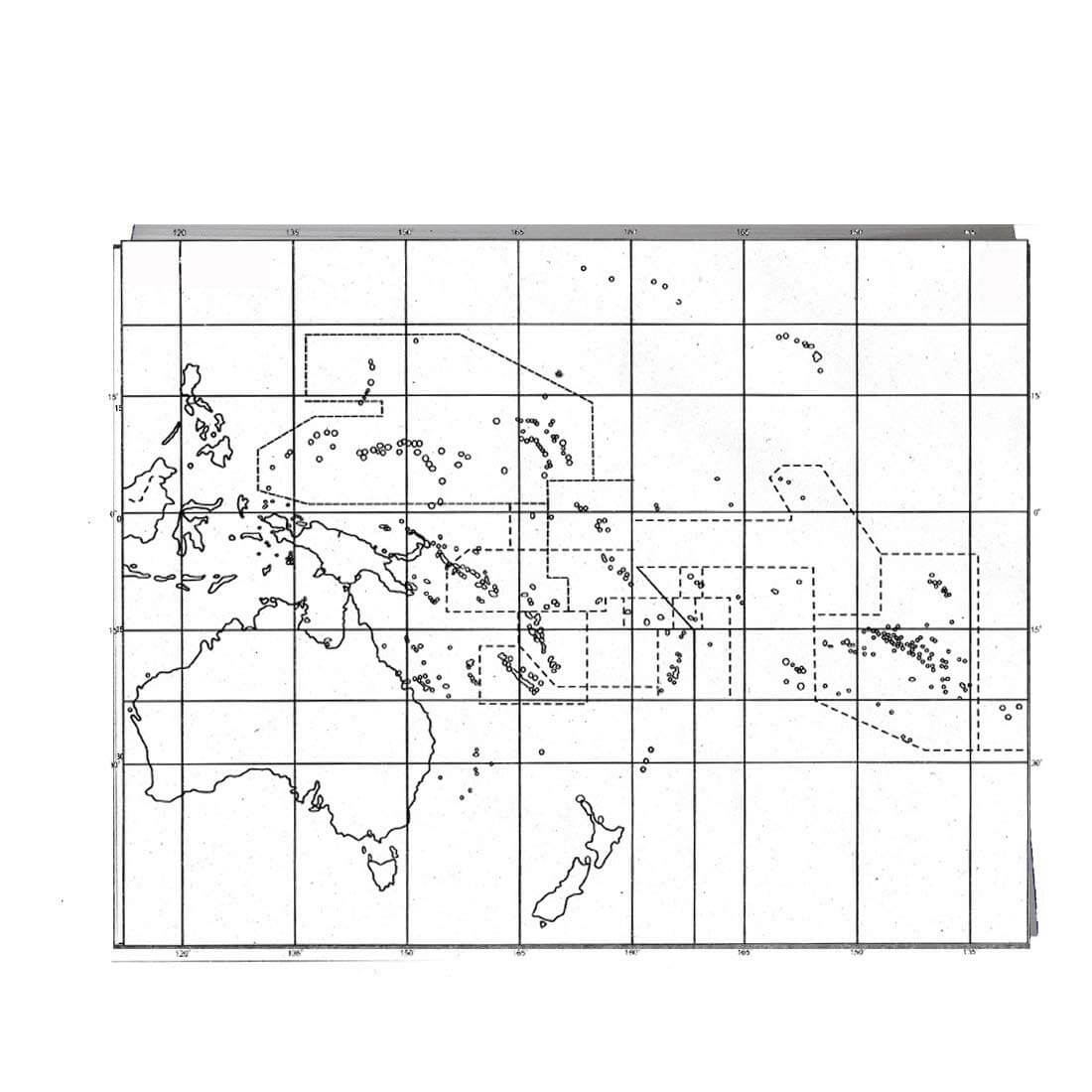 Printable Oceania Map Outline 2