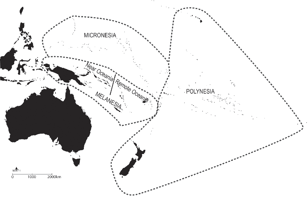 Printable Oceania Map PNG