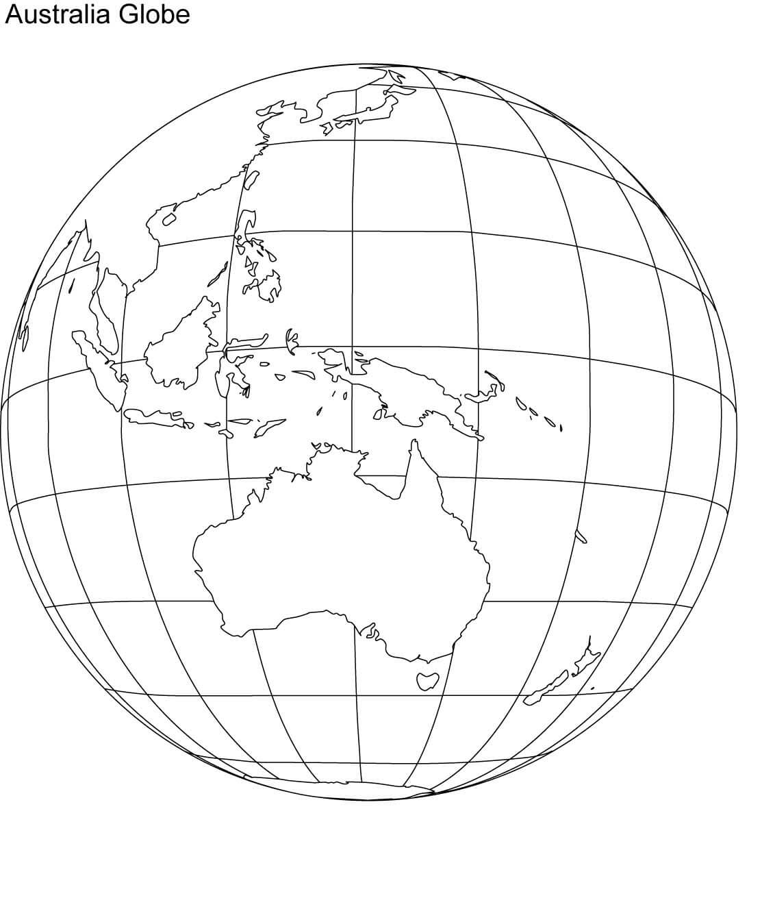 Printable Oceania Map Vertical