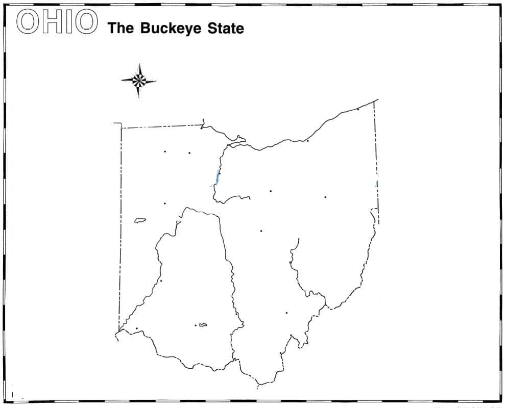 Printable Ohio On A Map
