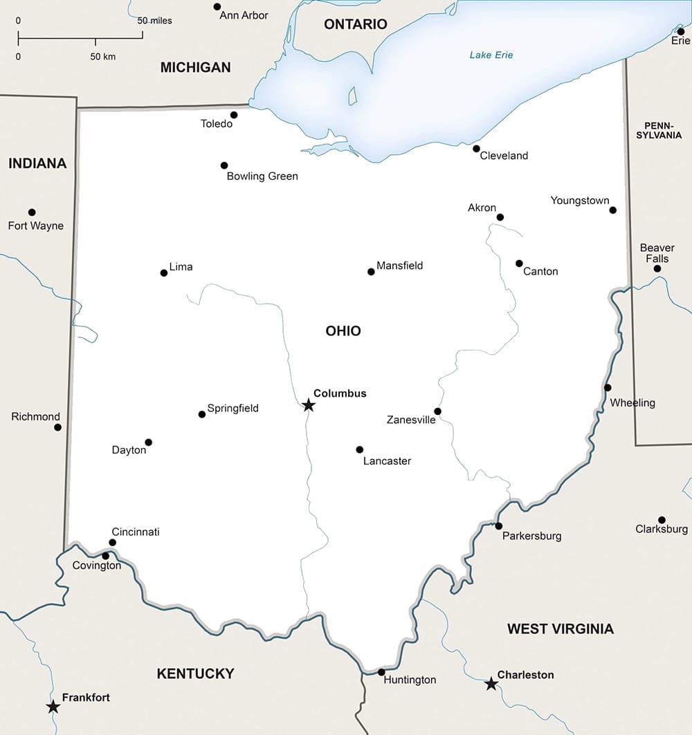 Printable Ohio Political Map