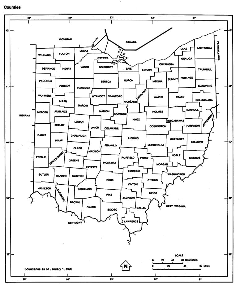 Printable Ohio State Map With Cities