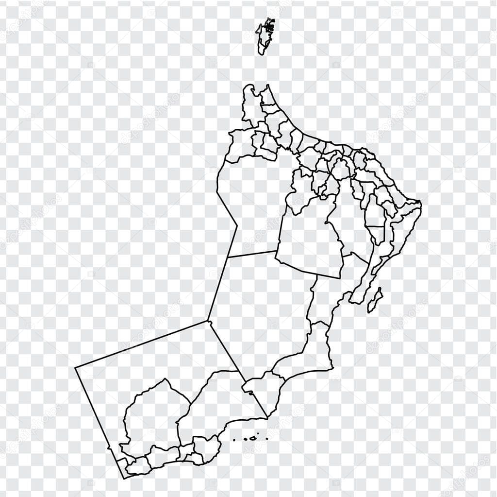 Printable Oman Map Africa