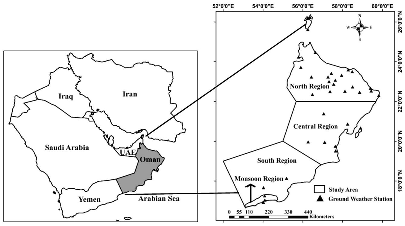Printable Oman Map Location