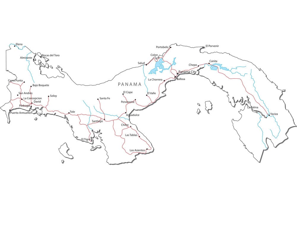 Printable Panama Capital Map