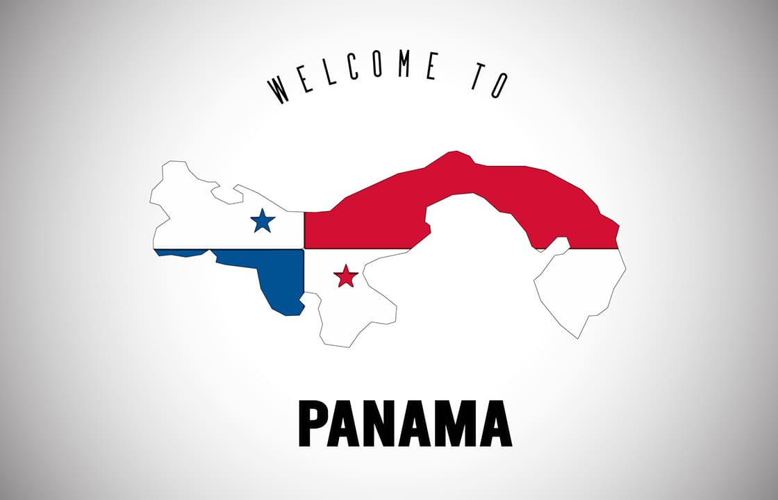 Printable Panama Map Flag